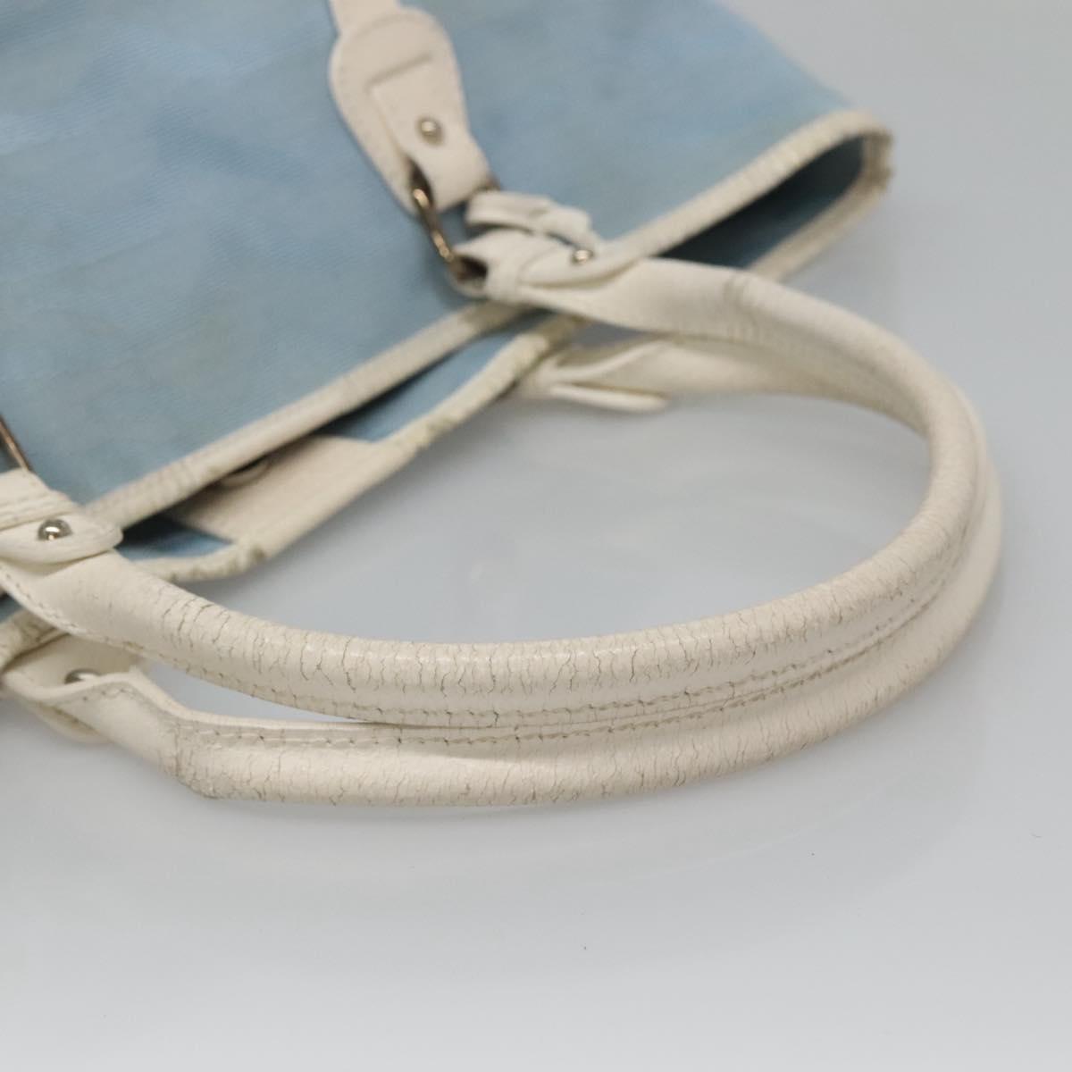 FENDI Tote Bag Canvas Light Blue Auth bs25841