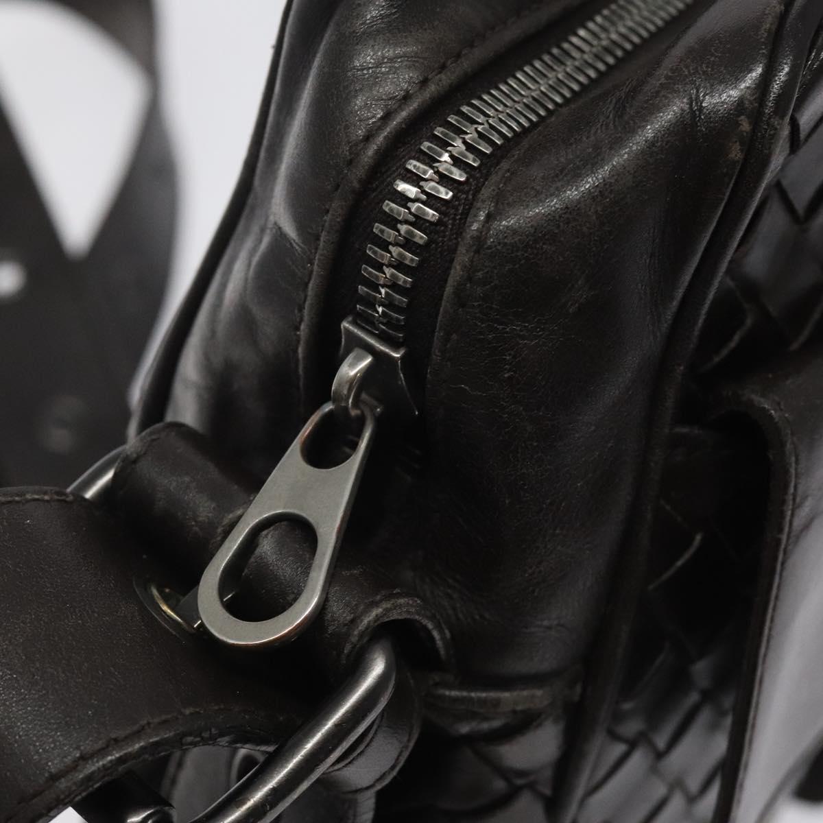 BOTTEGA VENETA INTRECCIATO Shoulder Bag Leather Brown 163313 Auth bs25850