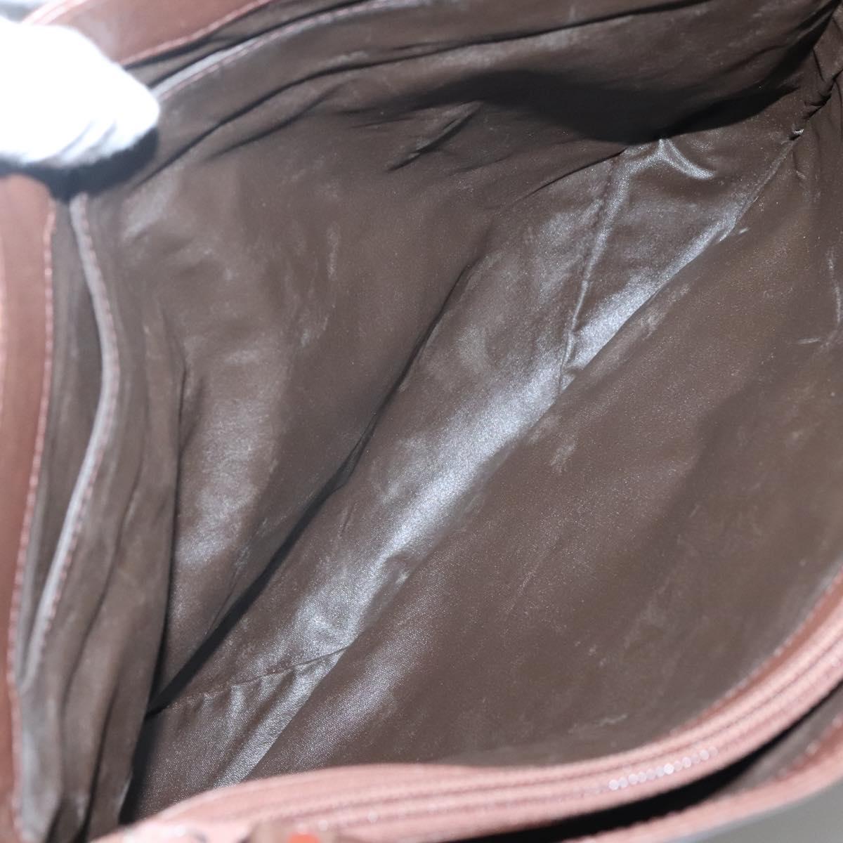 Burberrys Nova Check Shoulder Bag Canvas Beige Gold Auth bs25866