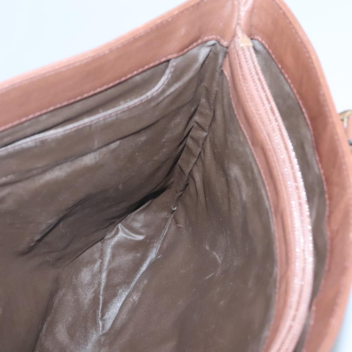 Burberrys Nova Check Shoulder Bag Canvas Beige Gold Auth bs25866