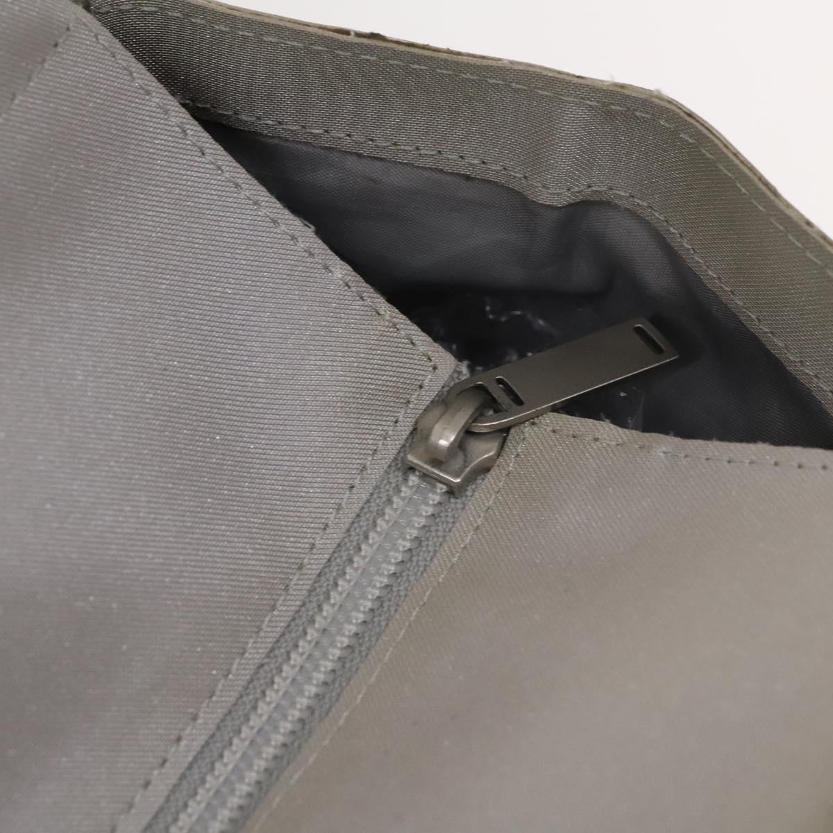 CHANEL Sports Line Tote Bag Nylon Gray Silver CC Auth bs25879