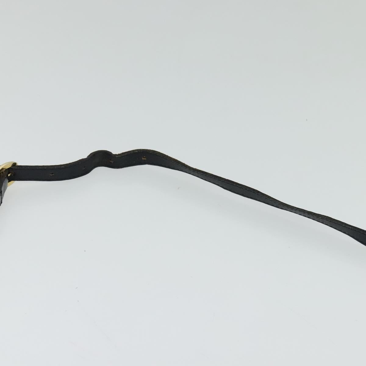 BALENCIAGA BB Shoulder Bag Canvas Navy Gold Auth bs25889