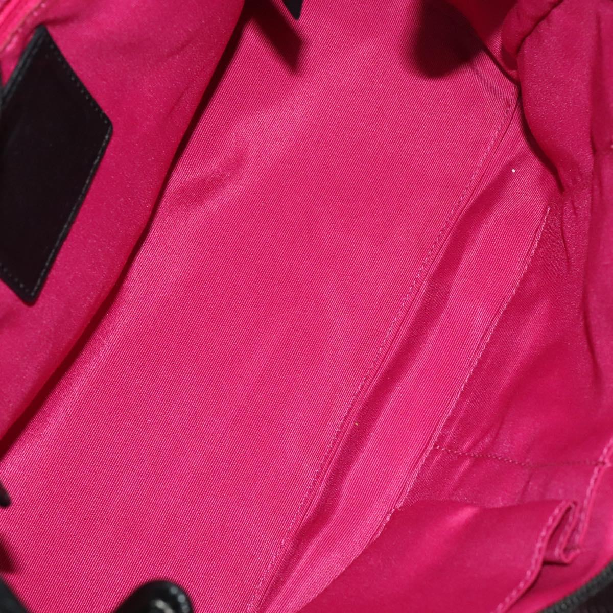 Coach Signature Bag Nylon Canvas 2Set Black Gray Auth bs25898