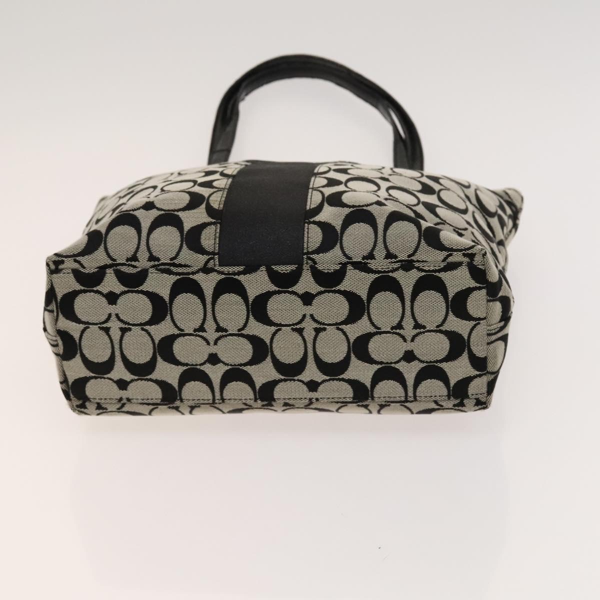 Coach Signature Bag Nylon Canvas 2Set Black Gray Auth bs25898