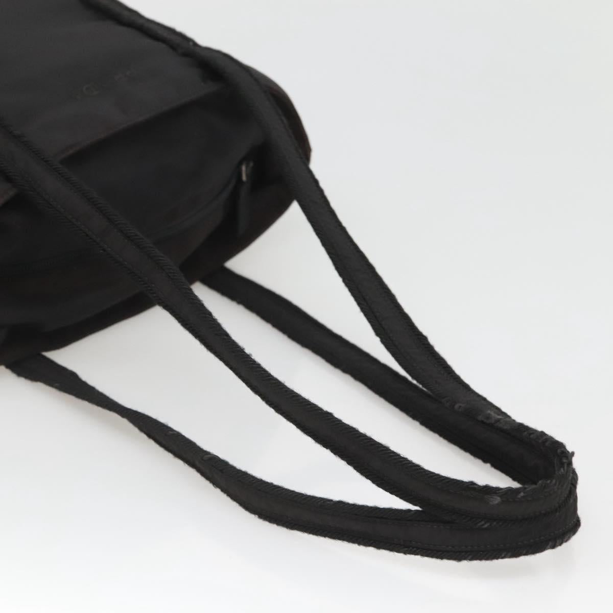 PRADA Shoulder Bag Nylon Black Silver Auth bs25905