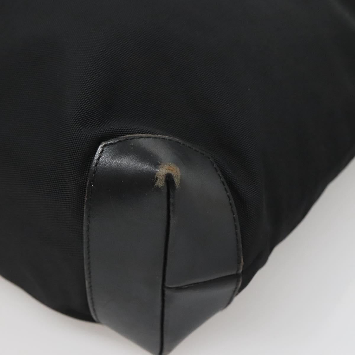 GUCCI Hand Bag Nylon Black Silver 019 0373 Auth bs25919