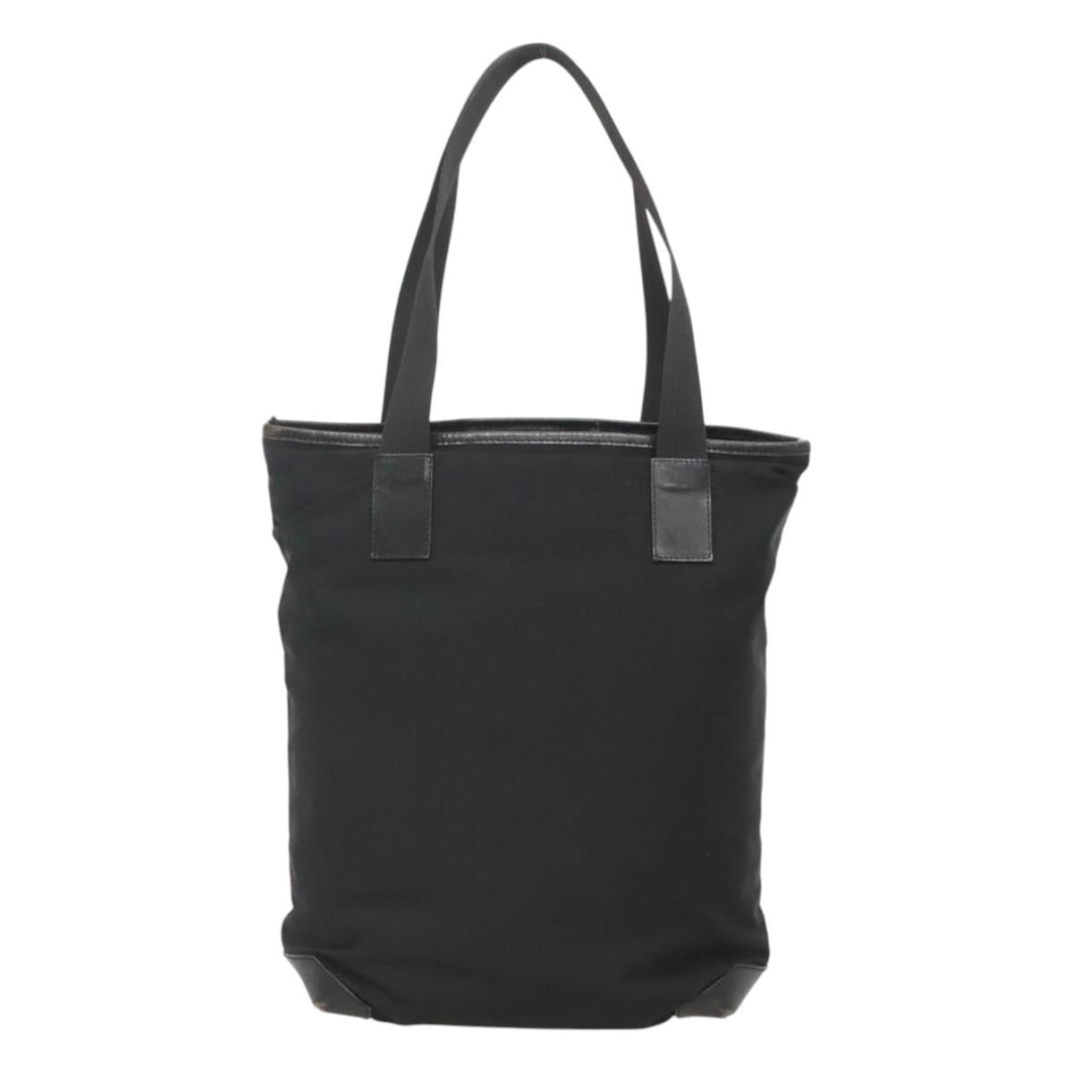 GUCCI Hand Bag Nylon Black Silver 019 0373 Auth bs25919