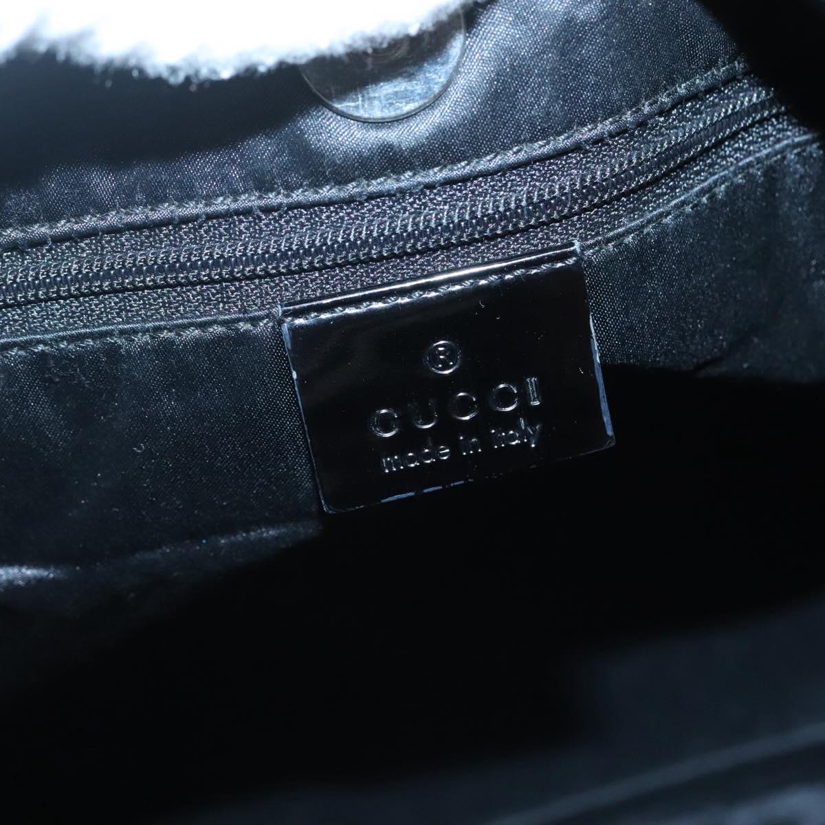 GUCCI Shoulder Bag Nylon Metal Black Silver 001 3298 Auth bs25925