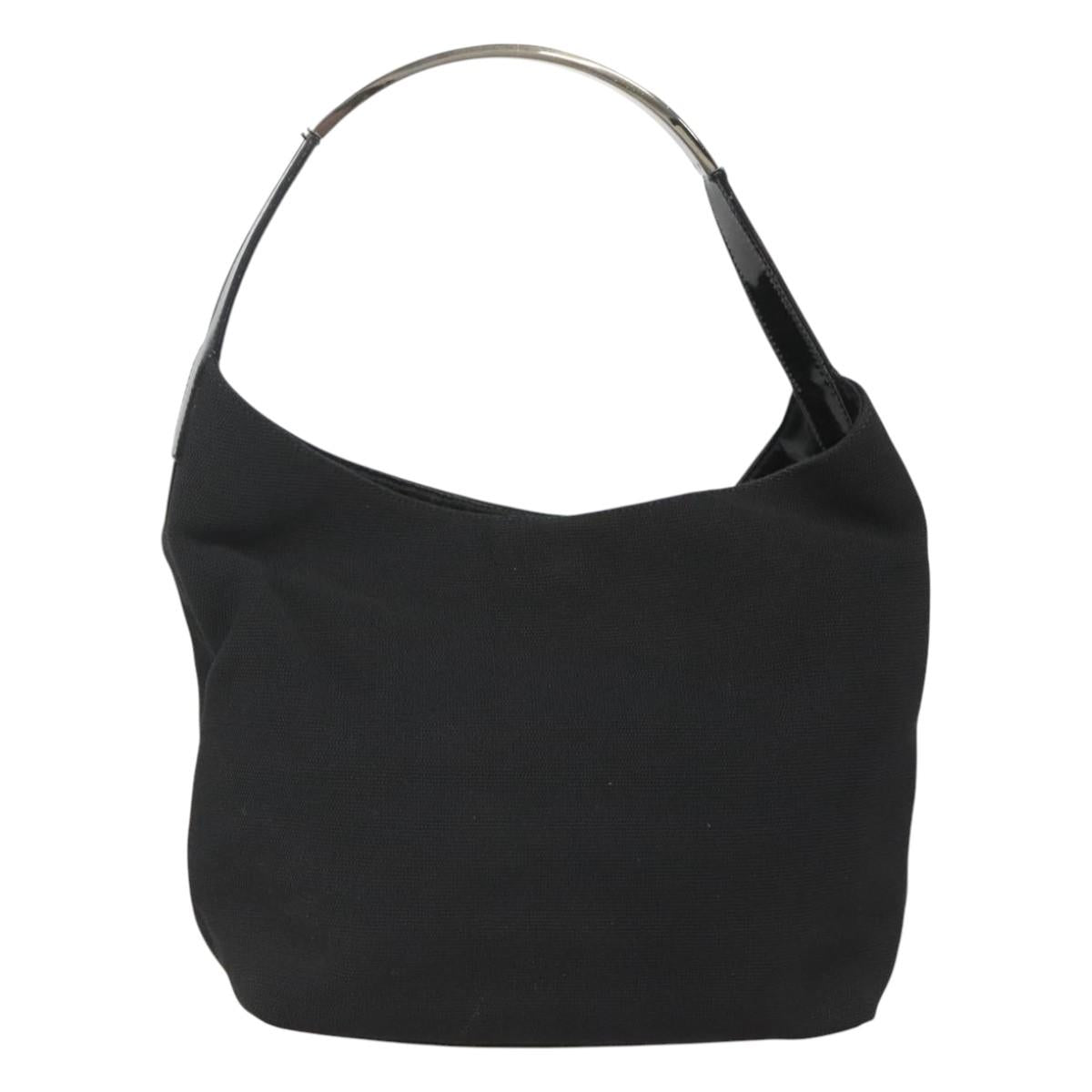 GUCCI Shoulder Bag Nylon Metal Black Silver 001 3298 Auth bs25925