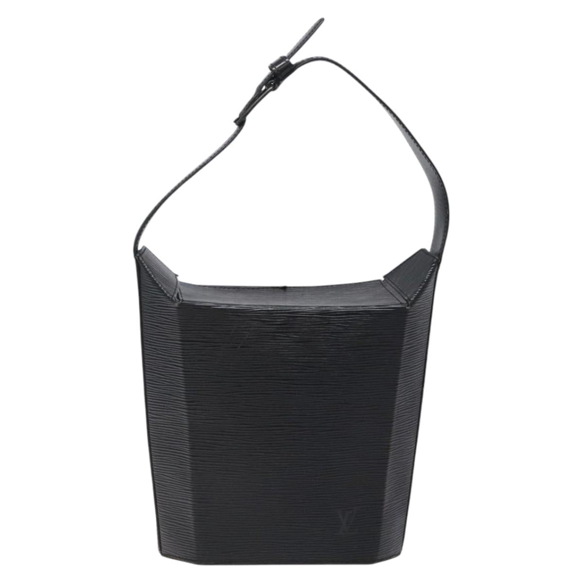 LOUIS VUITTON Epi Sac Seau Shoulder Bag Black M80161 LV Auth bs25950