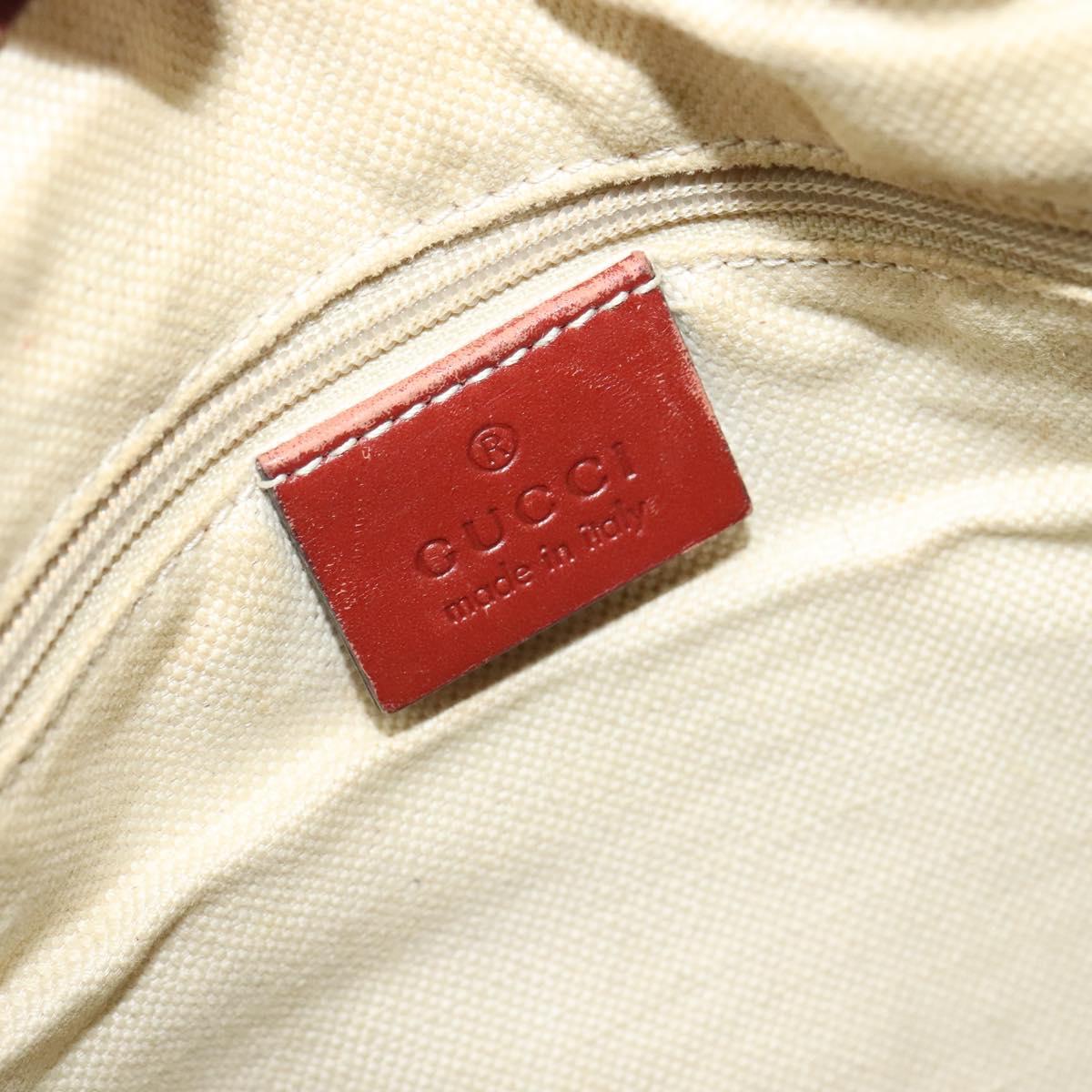 GUCCI GG Canvas Shoulder Bag 2way Beige Gold 247902 Auth bs25957