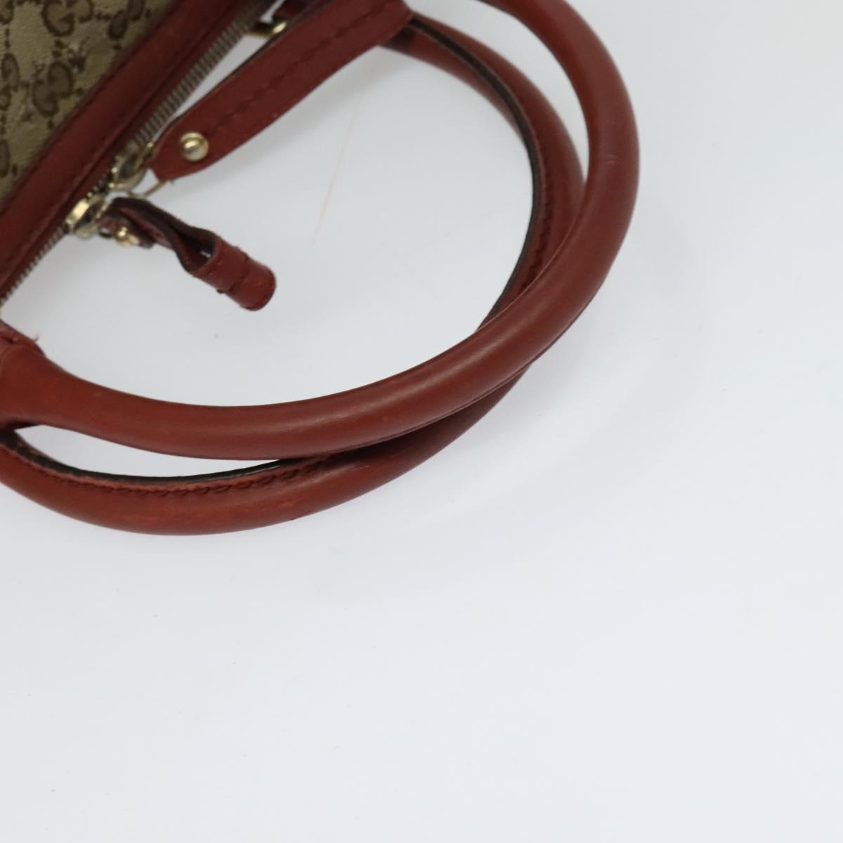 GUCCI GG Canvas Shoulder Bag 2way Beige Gold 247902 Auth bs25957