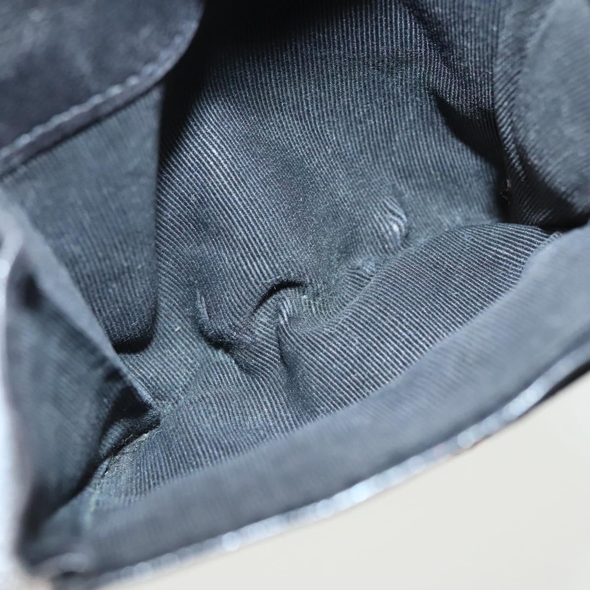 CHANEL Card Case Satin Metal 3Set Black Yellow CC Auth bs25964