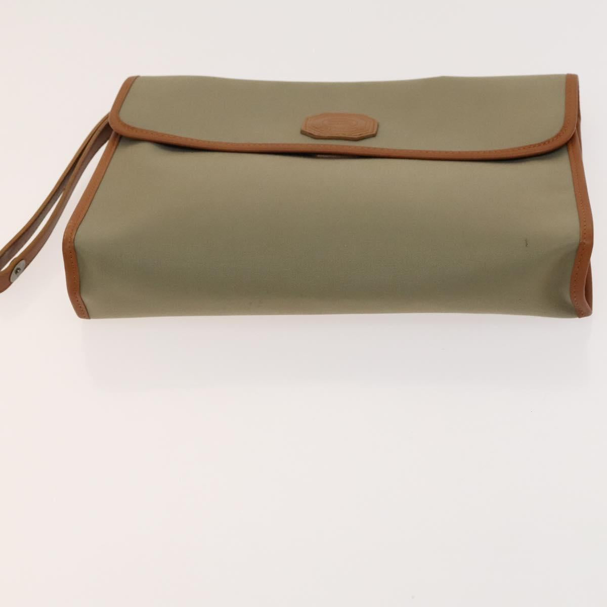 BURBERRY Nova Check Hand Bag Nylon Canvas 3Set Beige Green Auth bs25973