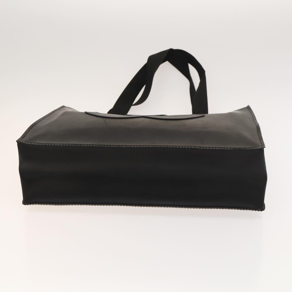 CHANEL COCO Mark Tote Bag rubber Black CC Auth bs25982