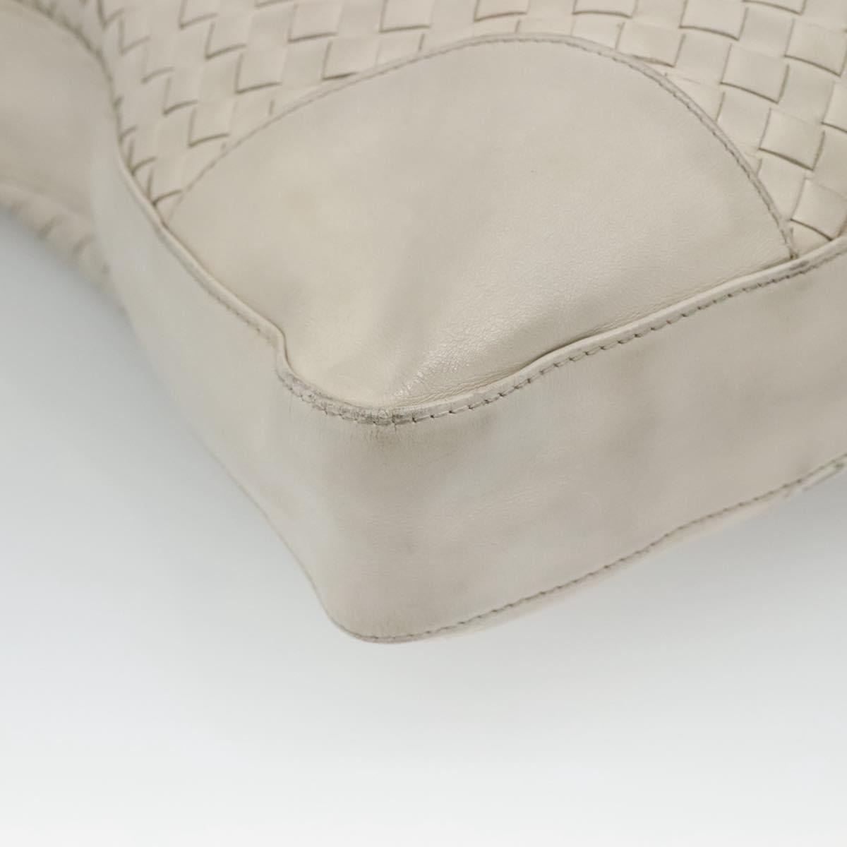 BOTTEGA VENETA INTRECCIATO Tote Bag Leather White Auth bs25990