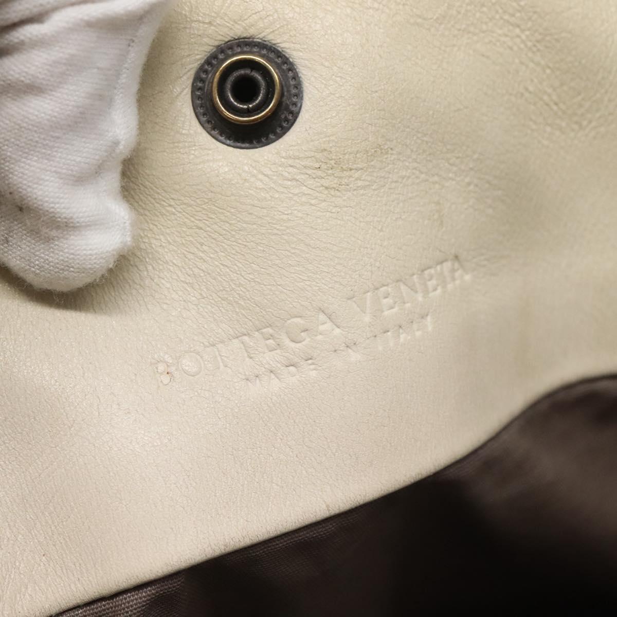 BOTTEGA VENETA INTRECCIATO Tote Bag Leather White Auth bs25990