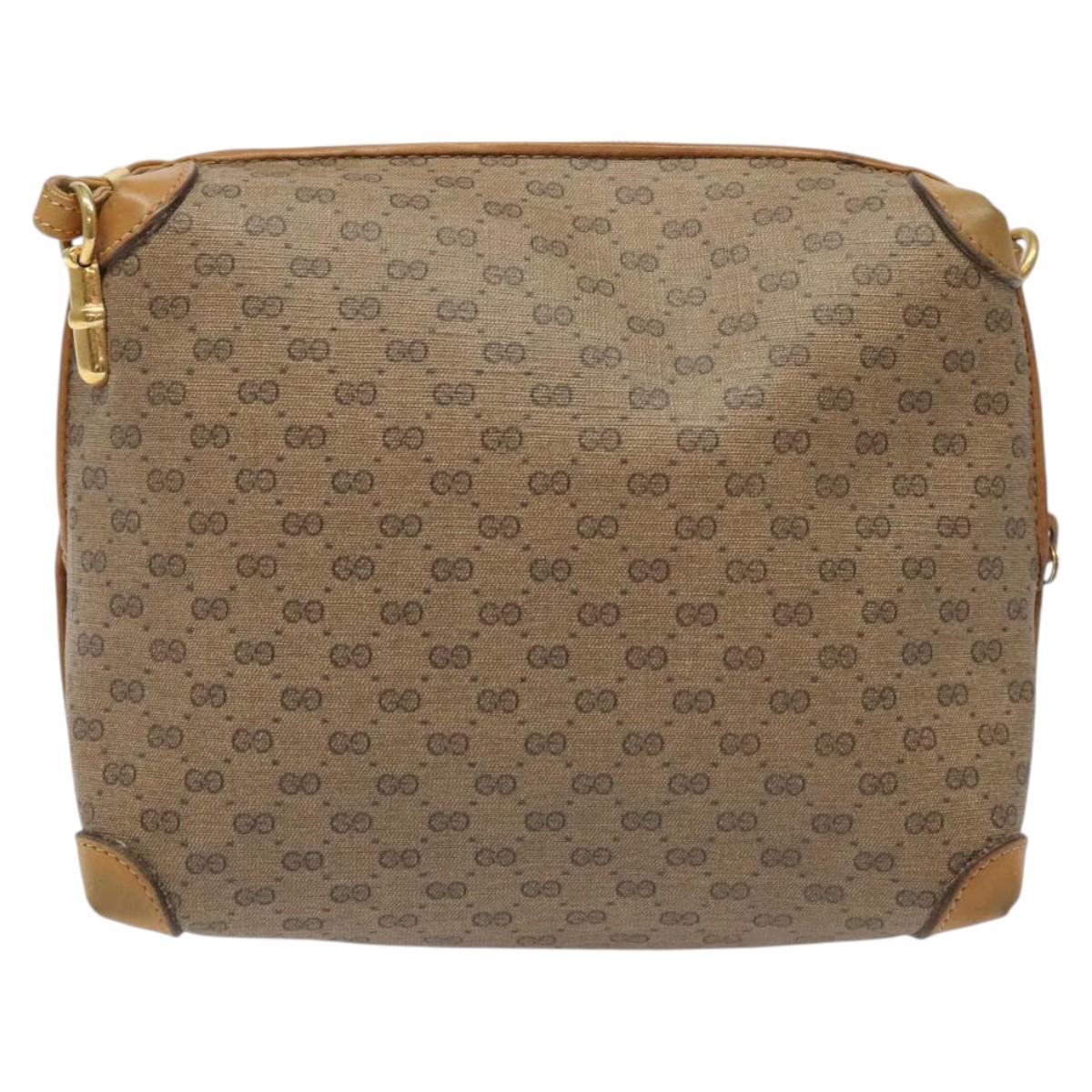 GUCCI Micro GG Supreme Shoulder Bag PVC Beige Gold 007 115 4916 Auth bs25996