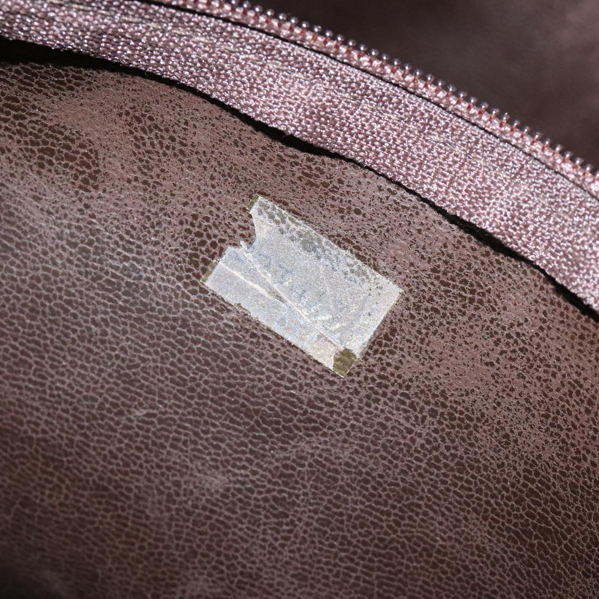 CHANEL Chain Tote Bag Coated Canvas Leather Brown Gold CC Auth bs26043