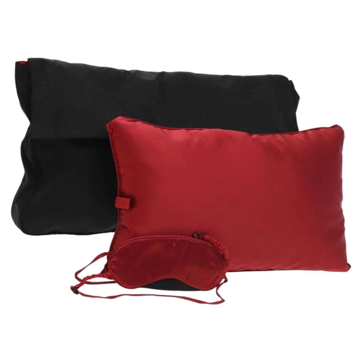 PRADA Pillow Set Silk 2Set Black Auth bs26057