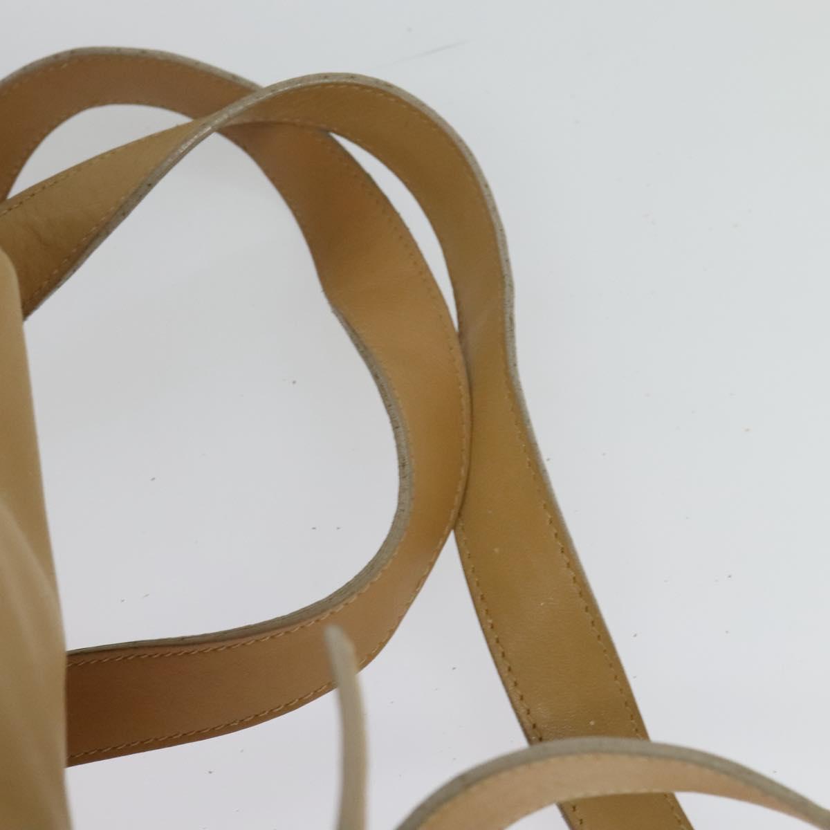 GUCCI Bamboo Backpack Leather Beige Gold 003 2855 0043 0 Auth bs26085