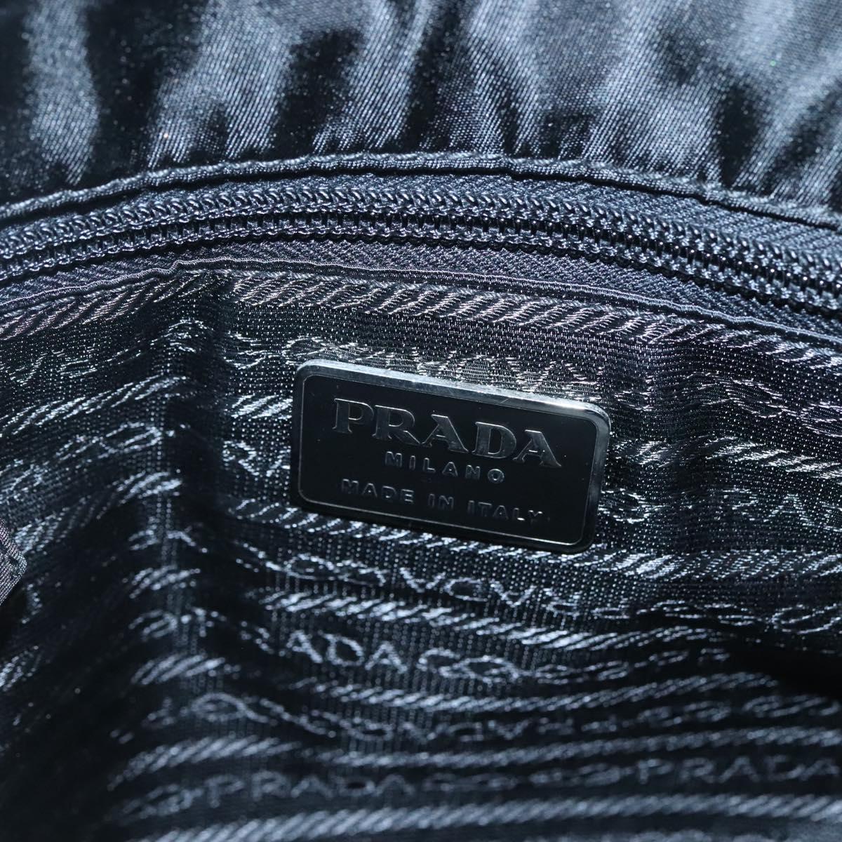 PRADA Tote Bag Nylon Green Silver Auth bs26087