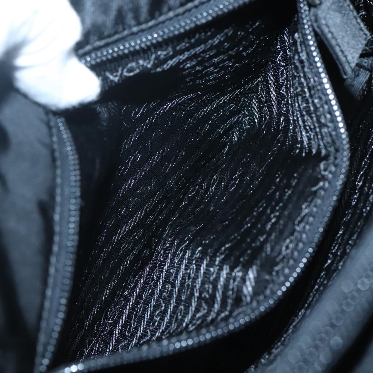 PRADA Tote Bag Nylon Green Silver Auth bs26087