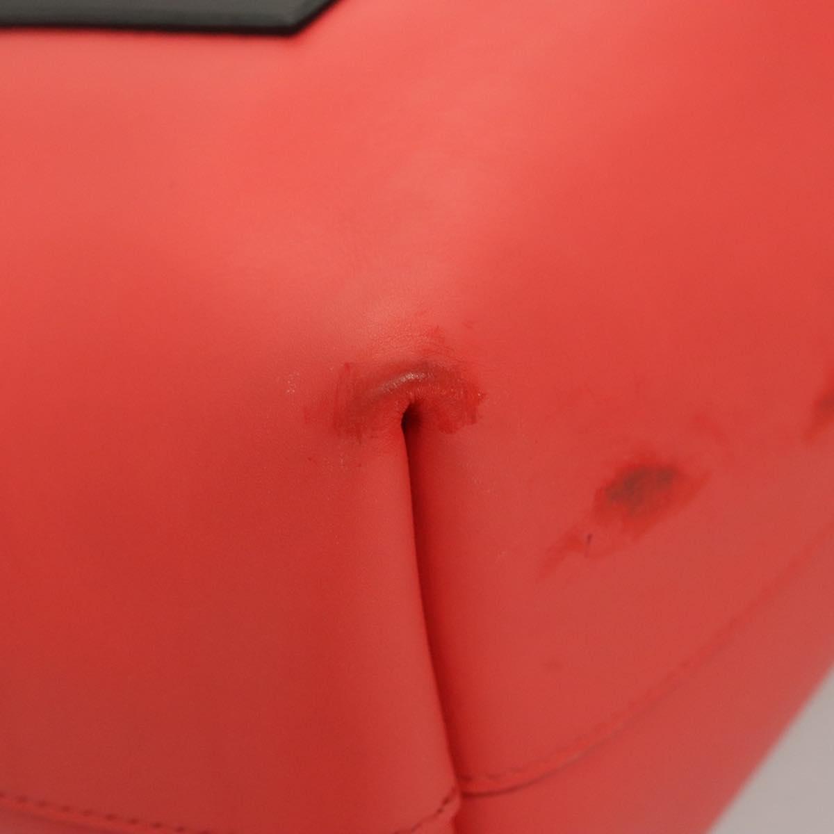 BOTTEGA VENETA Tote Bag Leather Orange Gold Silver Auth bs26109