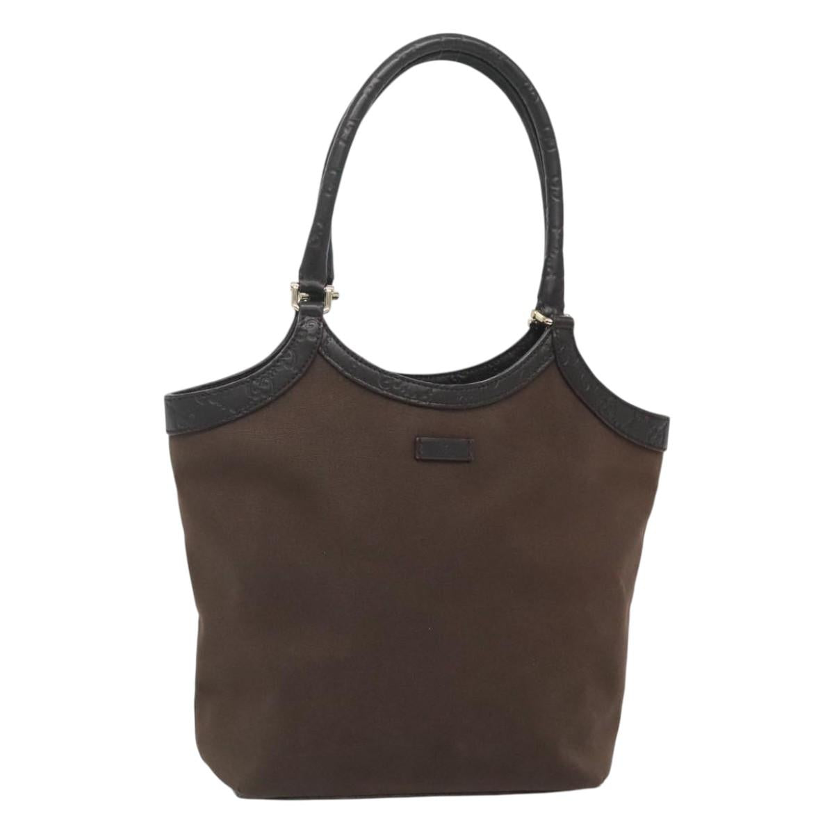 GUCCI Tote Bag Canvas Outlet Brown Gold 279153 Auth bs26148