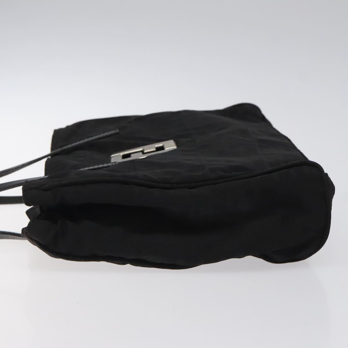 FENDI Zucca Canvas Hand Bag Black Auth bs26161