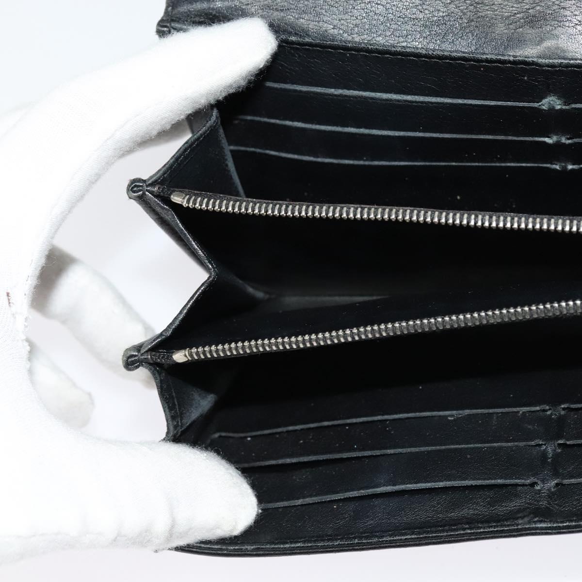 LOUIS VUITTON Suhari Wallet Leather 2Set Black LV Auth bs26197