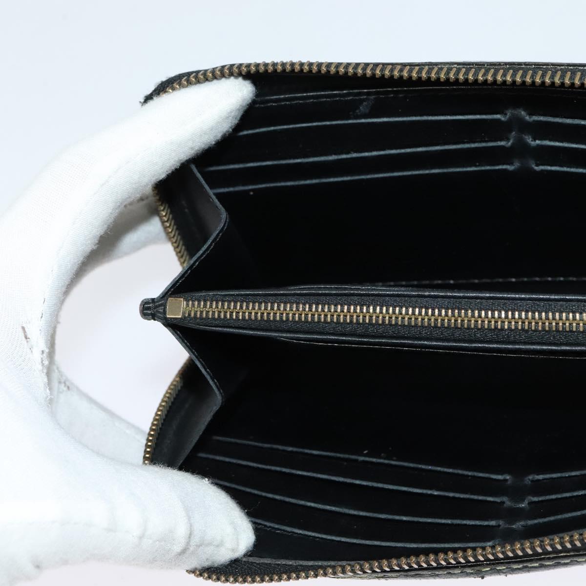 LOUIS VUITTON Suhari Wallet Leather 2Set Black LV Auth bs26197