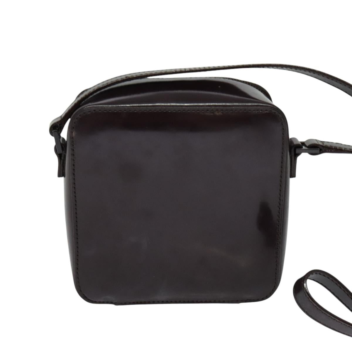 GUCCI Wallet Shoulder Bag Enamel Purple Auth bs26230