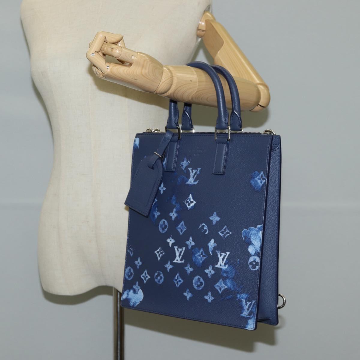 LOUIS VUITTON Water Color Sac Plat messenger Bag Blue M57843 LV Auth bs26245SM