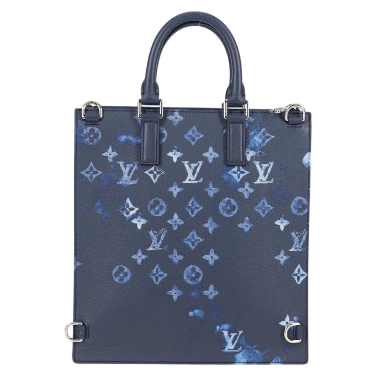 LOUIS VUITTON Water Color Sac Plat messenger Bag Blue M57843 LV Auth bs26245A