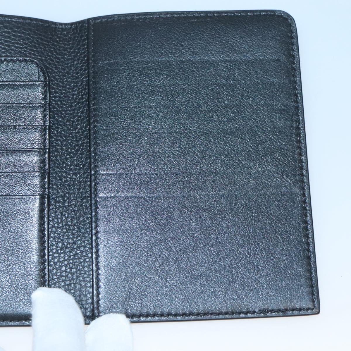 Christian Dior Card Case Leather Black Auth bs26260