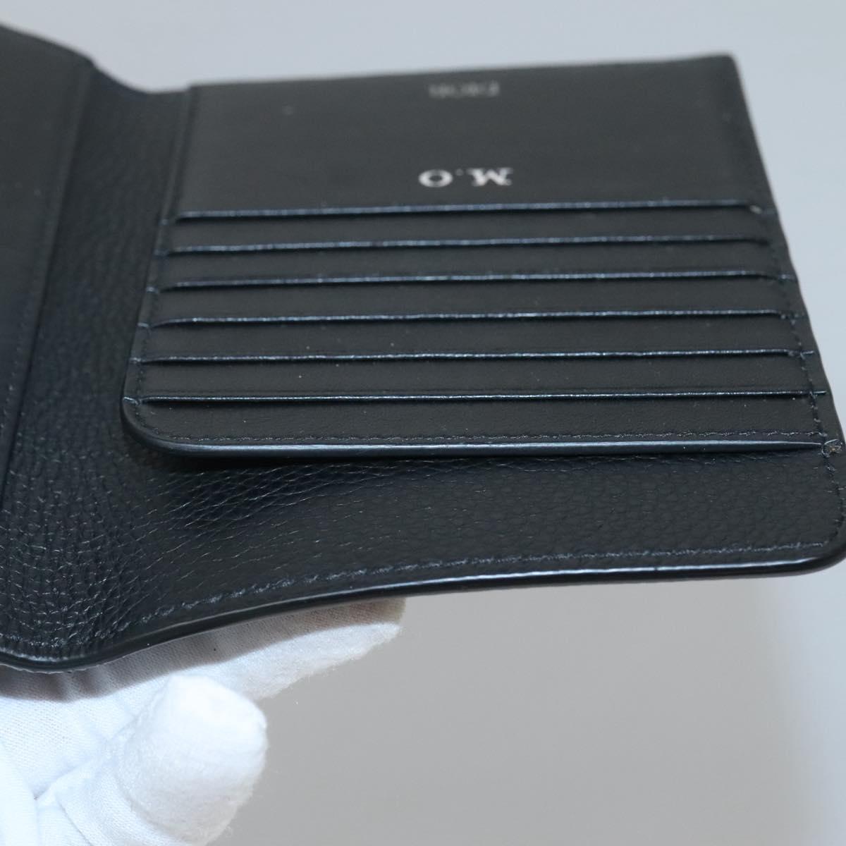 Christian Dior Card Case Leather Black Auth bs26260