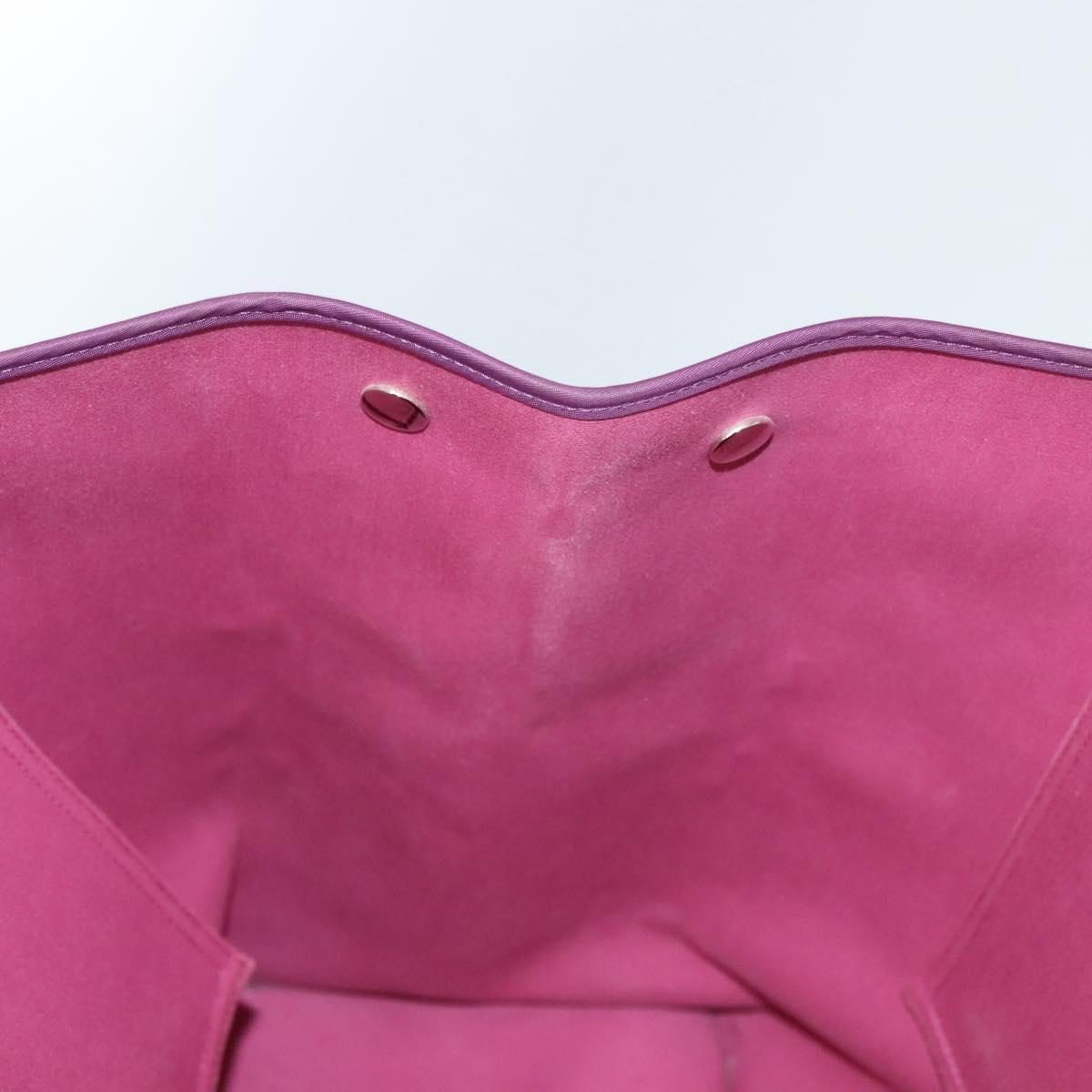 HERMES Cabak GM Tote Bag Canvas Purple Silver Auth bs26280