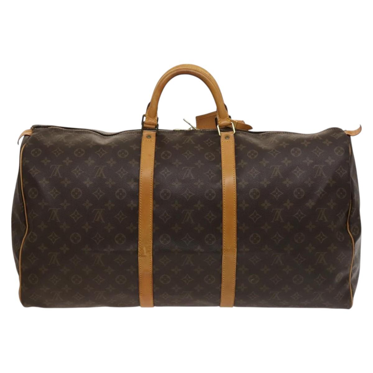 LOUIS VUITTON Monogram Keepall 60 Boston Bag M41422 LV Auth bs26301