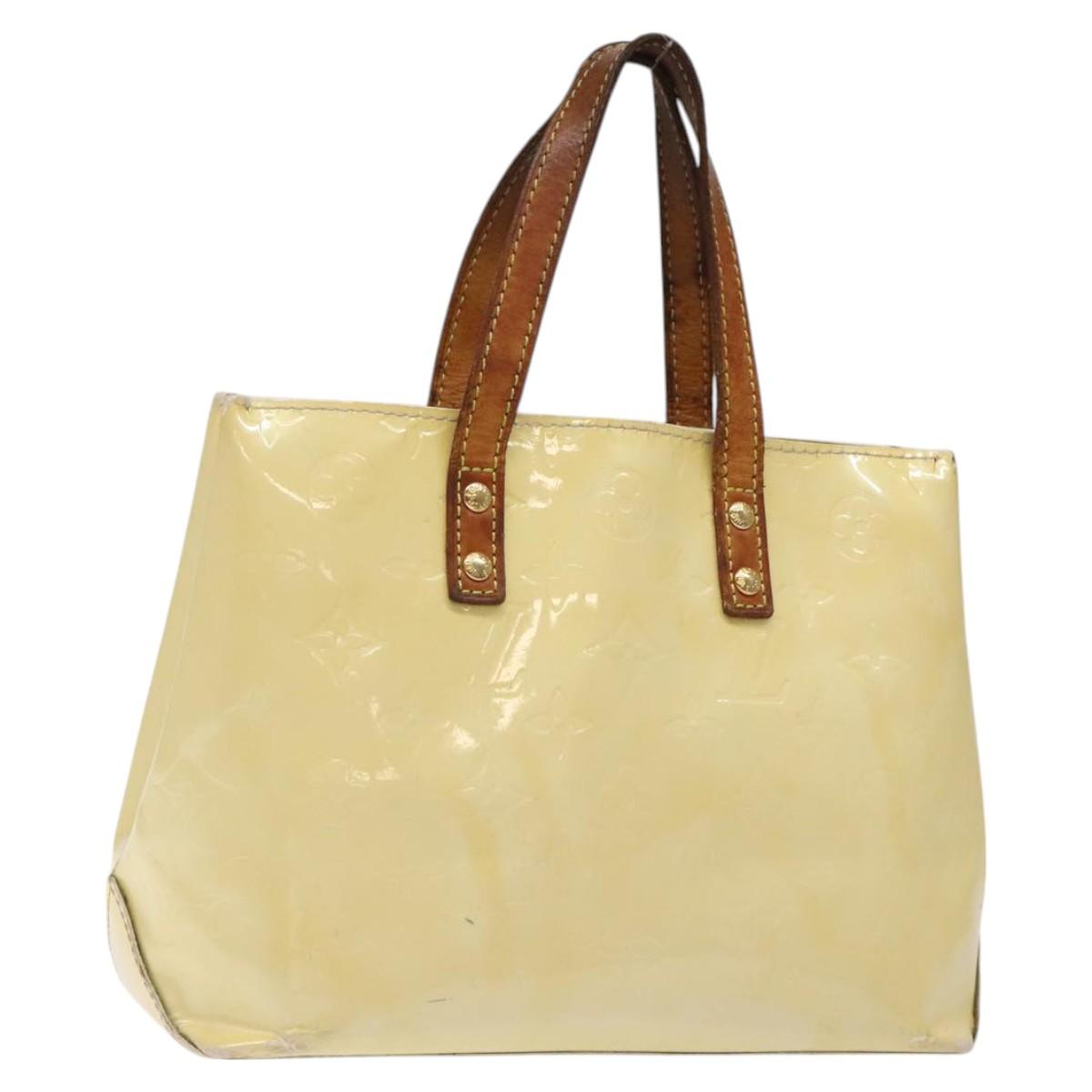 LOUIS VUITTON Monogram Vernis Reade PM Hand Bag Perle M91336 LV Auth bs26302
