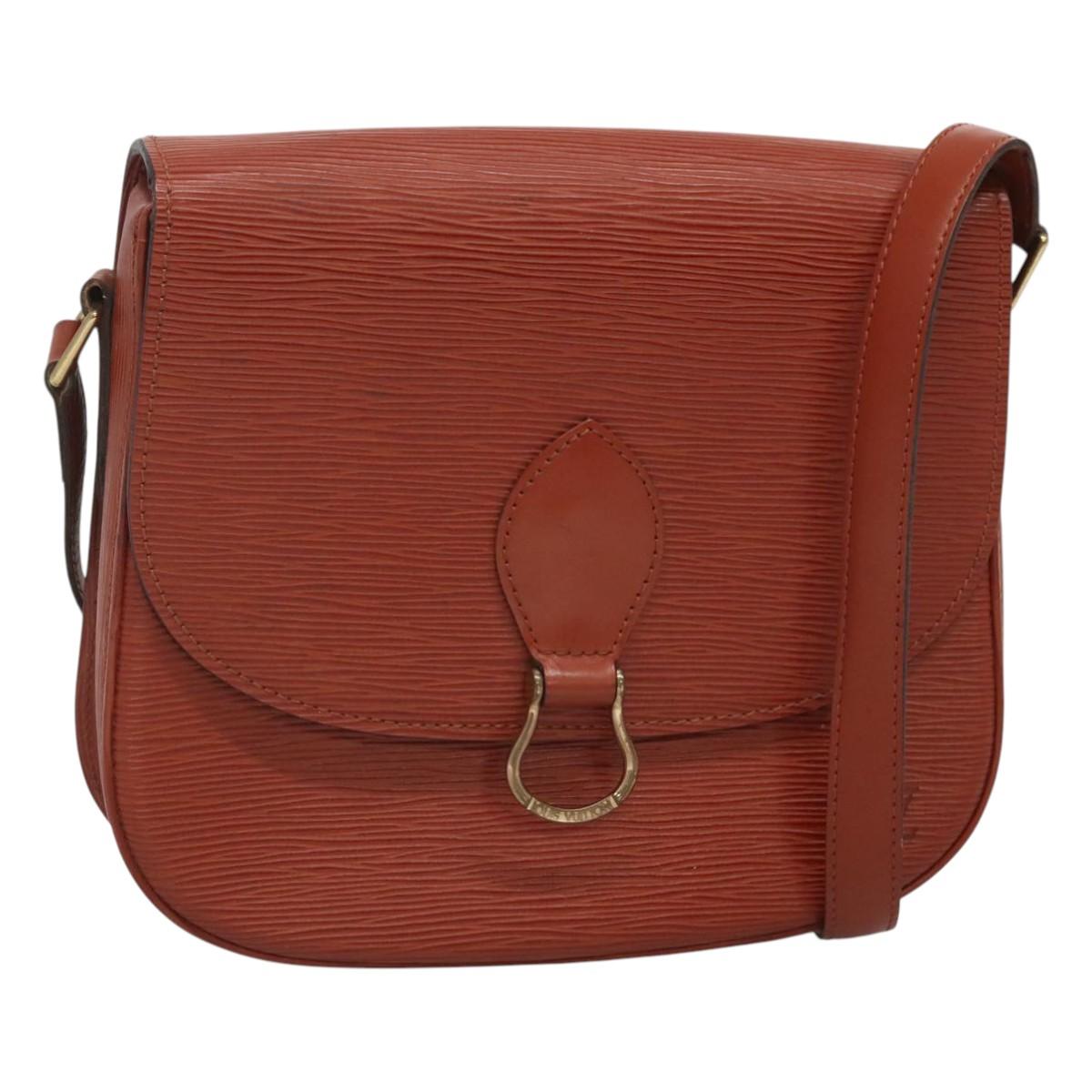 LOUIS VUITTON Epi Saint Cloud GM Shoulder Bag Brown M52193 LV Auth bs26304