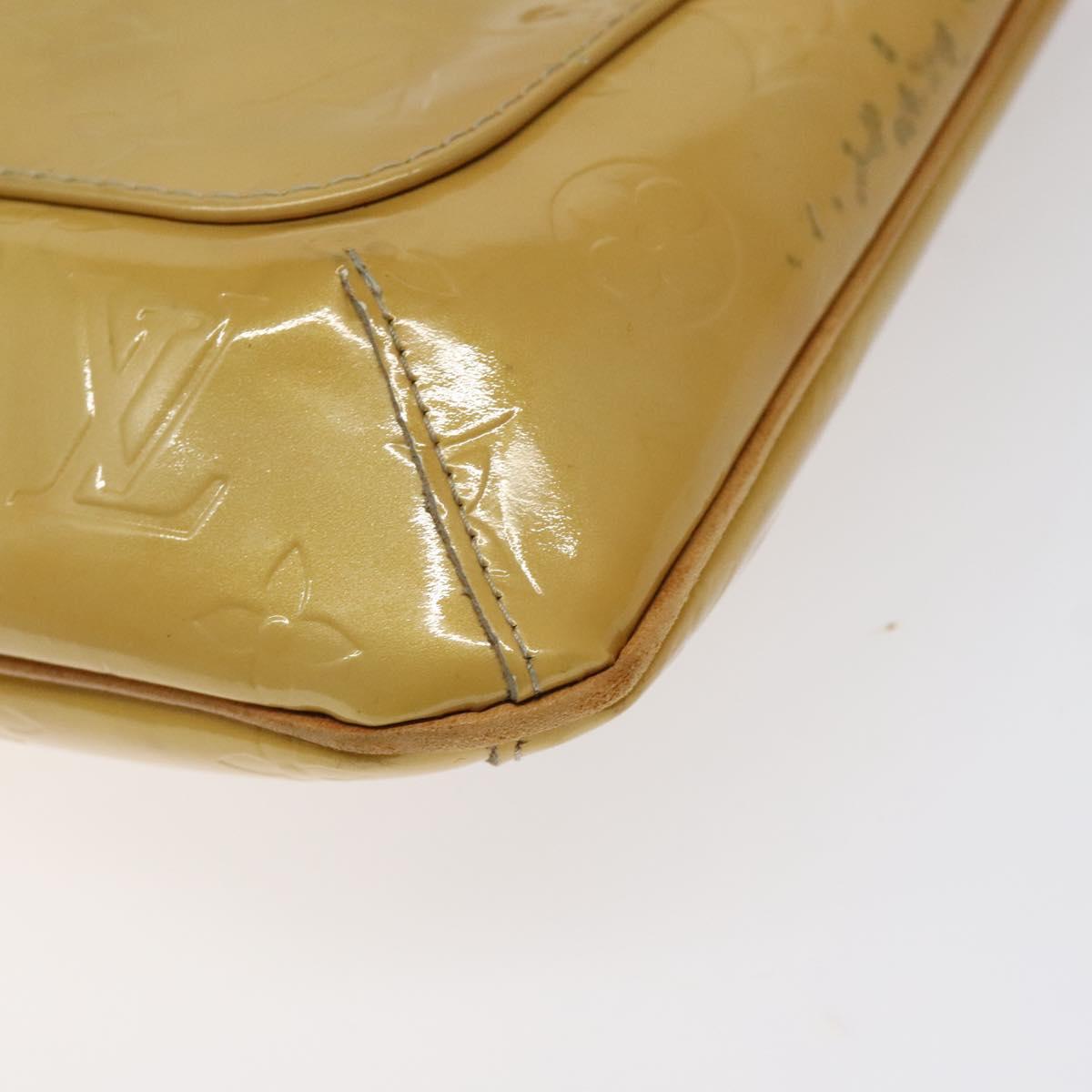 LOUIS VUITTON Monogram Vernis Thompson Street Bag Beige M91301 LV Auth bs26312