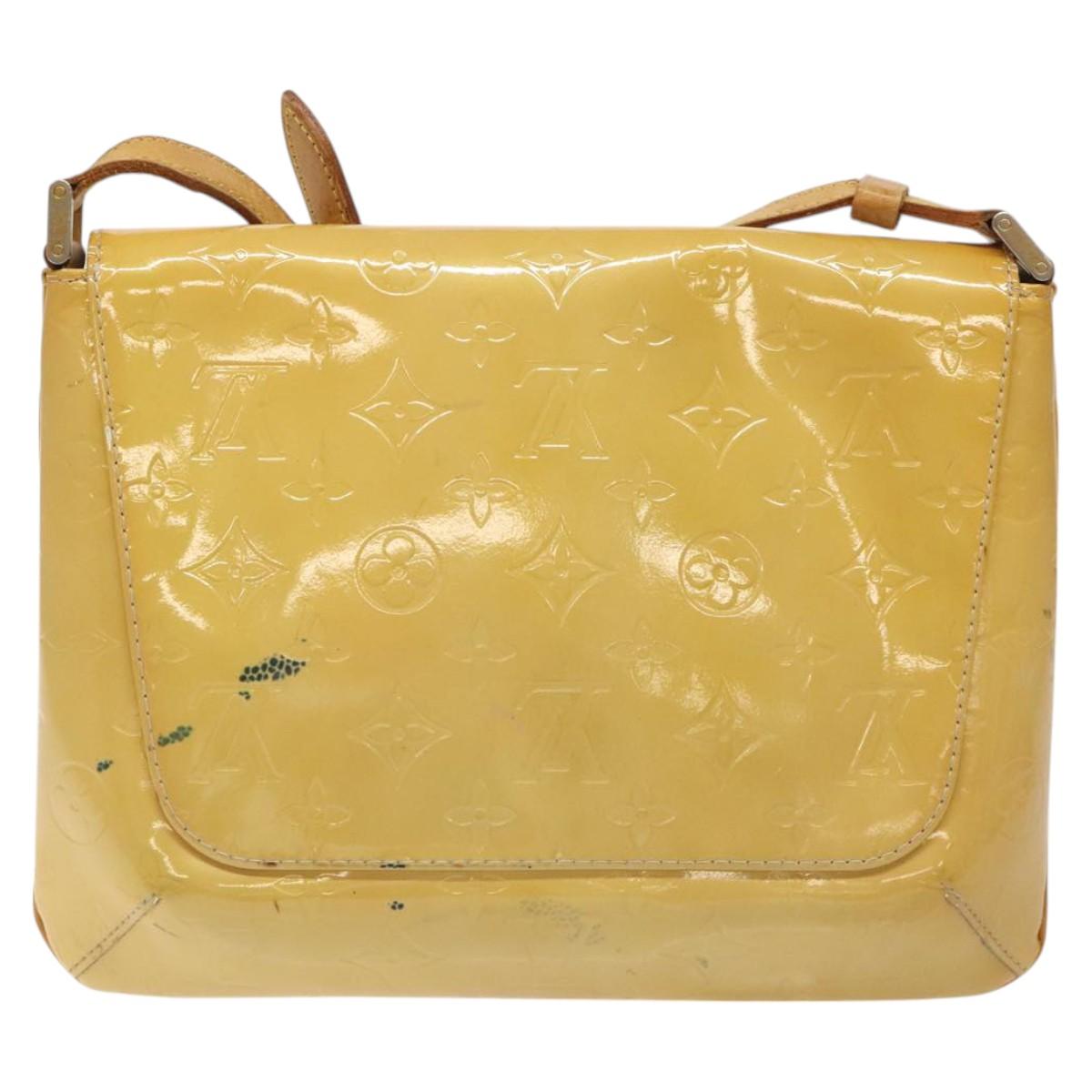 LOUIS VUITTON Monogram Vernis Thompson Street Bag Beige M91301 LV Auth bs26312