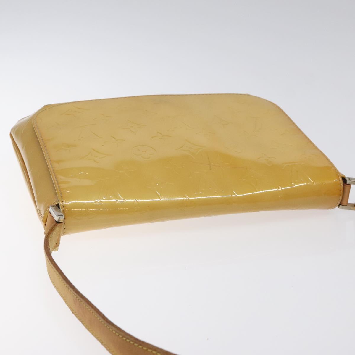 LOUIS VUITTON Monogram Vernis Thompson Street Bag Beige M91301 LV Auth bs26312