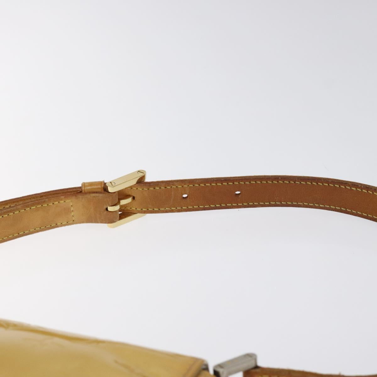 LOUIS VUITTON Monogram Vernis Thompson Street Bag Beige M91301 LV Auth bs26312