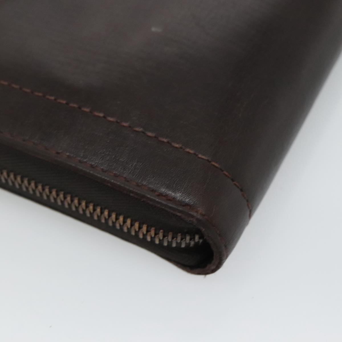 LOUIS VUITTON Utah Zippy Organizer Long Wallet Brown M97025 LV Auth bs26317