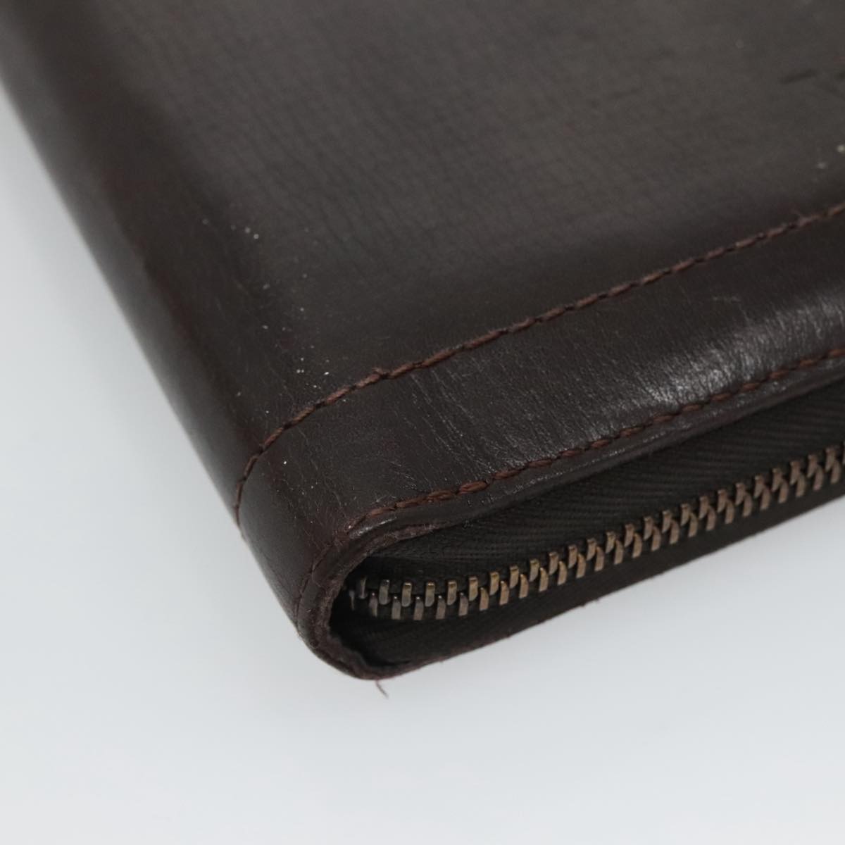 LOUIS VUITTON Utah Zippy Organizer Long Wallet Brown M97025 LV Auth bs26317