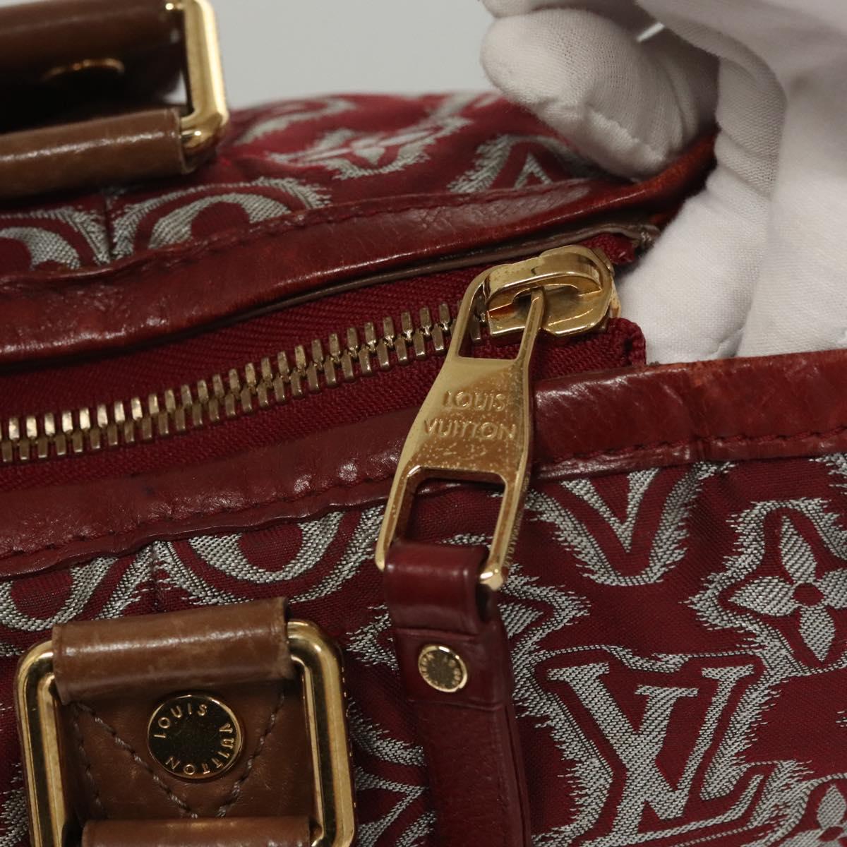 LOUIS VUITTON Monogram Jaguar Aviator Hand Bag Bordeaux M40384 LV Auth bs26320