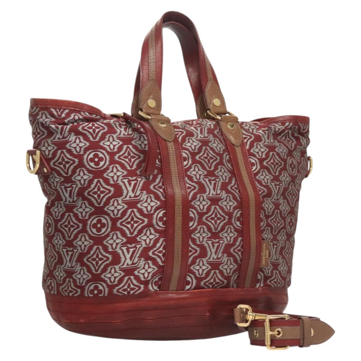 LOUIS VUITTON Monogram Jaguar Aviator Hand Bag Bordeaux M40384 LV Auth bs26320