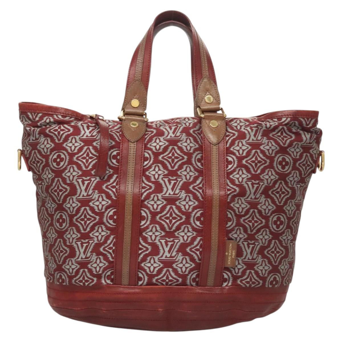 LOUIS VUITTON Monogram Jaguar Aviator Hand Bag Bordeaux M40384 LV Auth bs26320